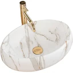 Умивальник Rea Linda lava mat T накладний матовий REA-U8568, Білий матовий