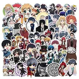 Стікерпак Темний дворецький Набір наклейок GeekLand Black Butler 50 штук - мініатюра 2
