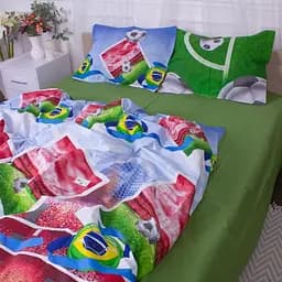 Простыня MirSon 17-0587 Football Бязь 220х200 см зеленая