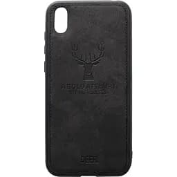 Чохол-накладка Toto Deer Shell With Leather Effect Case HuAwei Y5 2019 Black