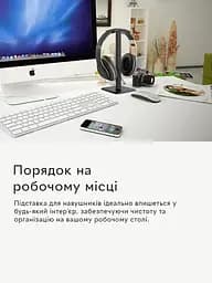 Підставка для навушників Semi Headphone stand органайзер для гарнітури на неслизькій основі - Black - мініатюра 5