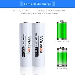 Акумулятор 18650 Wurkkos 3000 mAh літій-іонний Li-Ion для потужних ліхтариків 3,6V Випуклий плюс (19298) - мініатюра 4
