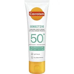 Сонцезахисний крем для обличчя Carroten Sensitive Suncare для чутливої шкіри SPF 50+ 50 мл 