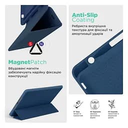 Чохол-книжка для планшета Apple iPad 10.2 (2019)/10.2 (2020)/10.2 (2021), Smart Fold Pen, синій, 10.2 дюймів, з екошкіри + TPU, з магнітною застібкою, підставкою, тримачем під стилус, протиударний, з функцією Wake/Sleep, ArmorStandart (ARM74937) - мініатюра 7
