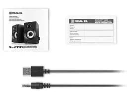 Комп'ютерні колонки 2.0 REAL-EL S200 USB Black - мініатюра 4