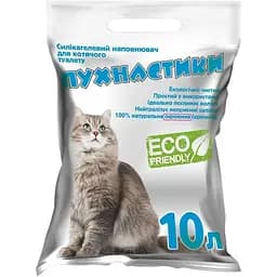 Силікагелевий наповнювач для туалету Пухнастики 10 л (10л ПУШИСТИК)
