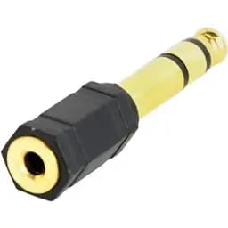 Звуковой переходник Cablexpert 6.35 мм M - 3.5 мм F черный (A-6.35M-3.5F)