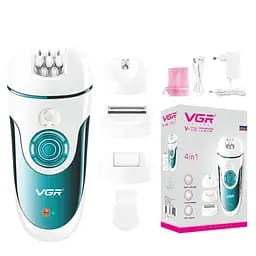 Эпилятор женский аккумуляторный VGR V-700 (4 насадки)