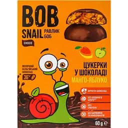 Натуральные конфеты Bob Snail Манго-Яблоко, в молочном шоколаде, 60 г