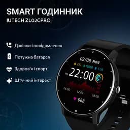 Смарт-годинник IUTECH ZL02C Pro Дзвінки та повідомлення Водонепроникний, фітнес-трекер із моніторингом здоров’я та спорту Smart Watch - мініатюра 2