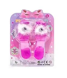 Туфлі 830-6 з камінчиком і страусиним пером, висота каблука 4 см, на блістері (6978569403096)