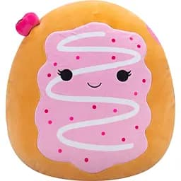 Мягкая игрушка Squishmallows Пончик вишневый Перл 36 см бежевый с розовым (SQCR06742)