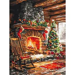 Картина за номерами "Затишок різдвяного вогнища" RBS1024, 30х40 см