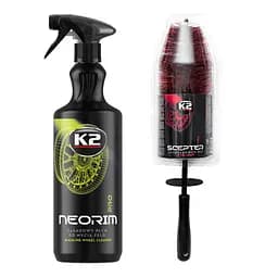 Набір для миття дисків та ковпаків: K2 Neorim Pro 1л + щітка K2 Scepter Pro Wheel Brush(na_172)