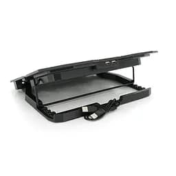 Підставка для ноутбука IceCoorel K8, 10-17", 6*70mm 1800 RPM±10%, корпус пластик+алюміній, 2xUSB2.0 + LCD, 365*297*30mm, Black, Box, Q18 - мініатюра 2