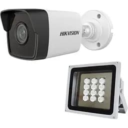 Комплект: IP-видеокамера Hikvision 2 Мп DS-2CD1021-I(F) (2.8 мм) + ИК-прожектор Lightwell LW12-100IR60-220