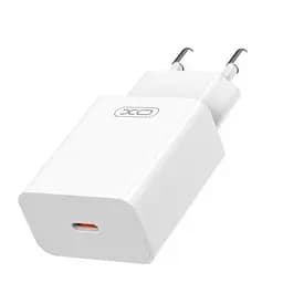 Мережевий зарядний пристрій XO L126 USB-C PD20W Fast Charging Charger with Type-C cable Білий