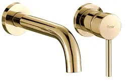 Смеситель для умывальника Rea Lungo gold золотой скрытого монтаж REA-B8559 Золотой