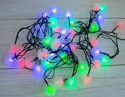 Светодиодная новогодняя гирлянда 5.7 м Xmas 40P T1 Снежинки led гирлянда на елку