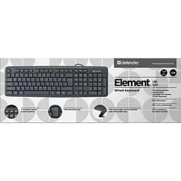 Клавіатура  Defender Element HB-520 USB UKR чорна (45529) - мініатюра 2