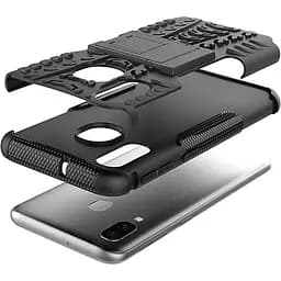 Чохол-накладка Toto Dazzle Kickstand 2 in 1 Case Samsung Galaxy A40 Black - мініатюра 4