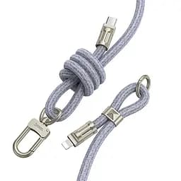 Дата кабель-шнурок Hoco GH7 Elegant Type-C to Lightning (1.8m) Denim Blue - мініатюра 2