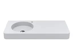 Умивальник Miraggio LOOP 1000 L (8813930) Mirasoft, Матовий, Підвісний, Білий - мініатюра 3