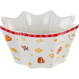 Салатник Lefard Christmas Delight 13 см белый с красным (985-121)