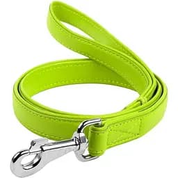 Поводок для собак Waudog Glamour кожаный, салатовый