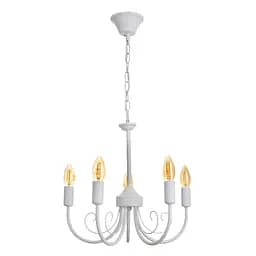 Люстра подвесная Brille свеча Е14 40W WH (BKL-726S/5)