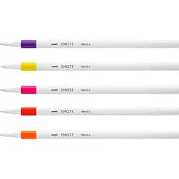 Набір лайнерів Uni Emott Fine Line Passion Color 0.4 мм 5 кольорів (PEM-SY/5C.02PC) - мініатюра 3