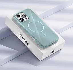Чохол для iPhone 16e з MagSafe, захисний, глянцевий, з м’якою підкладкою, темно-бірюзовий - мініатюра 2