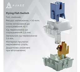Клавиатура игровая механическая беспроводная Ajazz AK-820WP PRO White-Purple RGB Flying Fish Switch Hot-Swap 2.4G/Bluetooth/USB - мініатюра 9