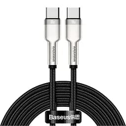 Кабель Baseus Cafule Metal Type-C to Type-C 100 W 1 m Black (CATJK-C01) [82105]