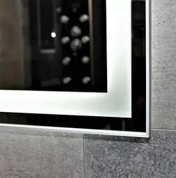 Дзеркало Dusel DE-M0061S1 Silver 75x120 см сенсорне включення + підігрів, Сірий - мініатюра 7