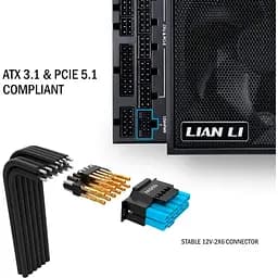 Блок живлення Lian Li EDGE1000 1000W 80+ Platinum Black (G9P.EG1000.BE00.EU) - мініатюра 5