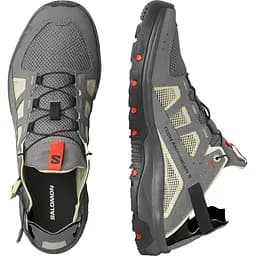 Кросівки Salomon TECHAMPHIBIAN 5 7.5 Pewter/Moth/Fiery red - мініатюра 5