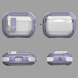 Футляр протиударний Locking Button для навушників Airpods Pro 3 Light Purple - мініатюра 3