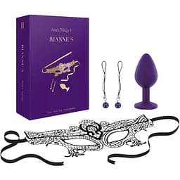 Романтический подарочный набор Rianne S Trilogy Set II: пробка 2.7 см, лассо для сосков, маска