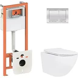 Набір Q-tap Nest 4 в 1 підвісний унітаз Jay Ultra Quiet 520x360x320 + комплект інсталяції QT07335175W48186