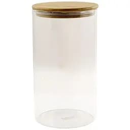 Банка для зберігання Lumines скляна з бамбуковою кришкою 10 x 15 см TS2305C