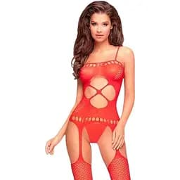 Бодистокинг с вырезом на животике Penthouse - Hot Nightfall Red S/M/L