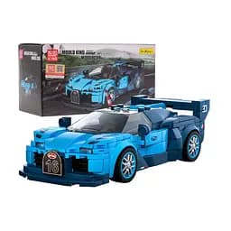 Конструктор детский спортивный автомобиль 336 шт синий