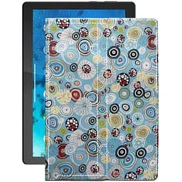 Чехол StatusCASE из экокожи для планшета Lenovo Tab M10 HD Круги-цветные