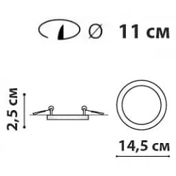 Точковий світильник Friendlylight Round Recessed FL1099 - мініатюра 3