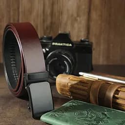 Ремінь шкіряний Vintage чоловічий 115х3,4 см acs0014798 - мініатюра 5