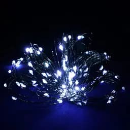 Гірлянда Роса 50м USB 500 LED на зеленій проволоці Білий