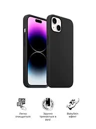 Силиконовый чехол с MagSafe для Apple iPhone 14 Plus, ICON2 MagCase, черный, противоударный, панель с мягкой подкладкой, защита всего корпуса, поддержка беспроводной зарядки, совместим с защитными стеклами и пленками, ArmorStandart (ARM68397) - мініатюра 3