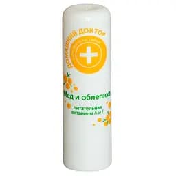Гігієнічна помада Домашний доктор, Мед та обліпиха, 3,6 г
