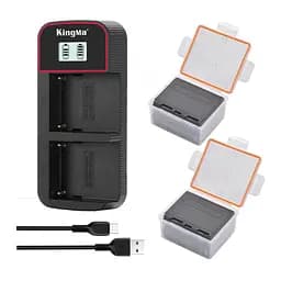 3-Pack KingMa Sony NP-F970 комплект з 2 акумуляторів та ЗУ на 2 батареї